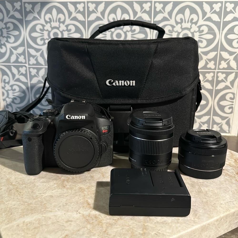 Canon EOS Rebel T7i DSLR Camera with 18-55mm & 50mm Lens
